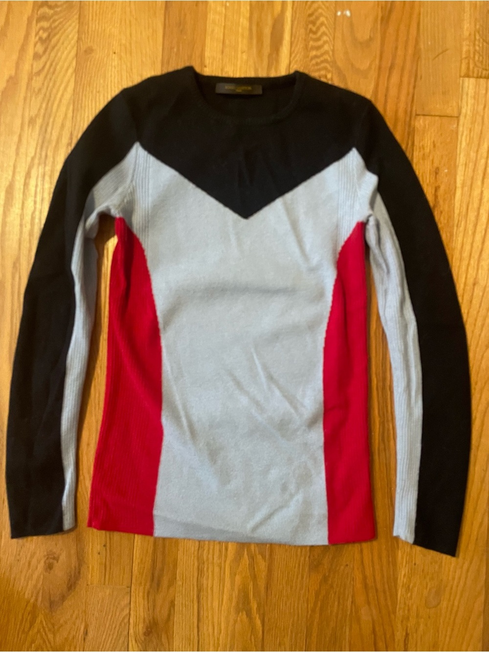 Louis Vuitton Black, Blue & Red Knit Sweater
